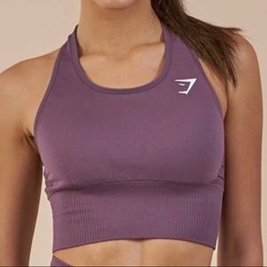Gymshark seamless crop vest in purple wash